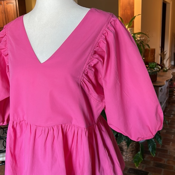 Mittoshop Bubble sleeve peplum top szL - Picture 6 of 16